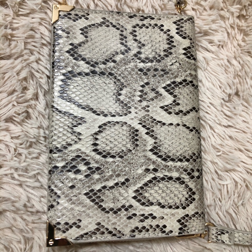 Faux snakeskin bag